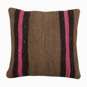 Vintage Brown Organic Wool Pillow Cover
