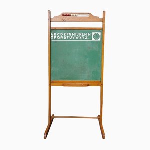 Lavagna scolastica vintage con supporto in legno