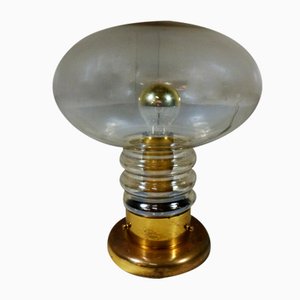 Glass Bulb Table Lamp in Brass, 1960s