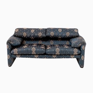 Blue Maralunga Sofa by Vico Magistretti for Cassina