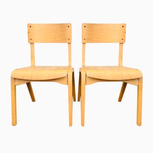 Set of Mid-Century Bentwood Children Chairs