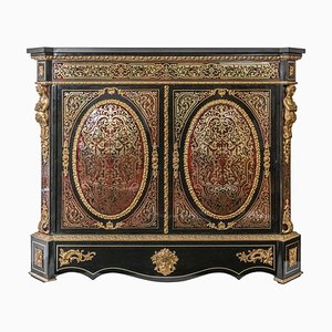 19th Century French Boulle/Napoleon III Two Door Cabinet