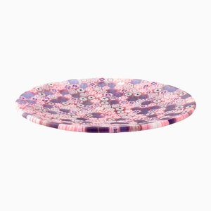 Millefiori Teller aus Muranoglas von Ercole Moretti