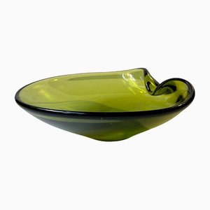 May Green Bowl in Glass by Per Lütken for Holmegaard, 1960s