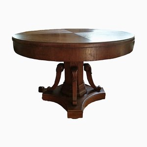 Heavy Round Solid Wood Dining Table