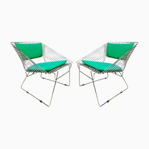Dänische Wire Chairs von Fritz Hansen für Verner Panton, 2er Set