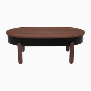 Mesa de centro Batea grande de nogal en negro de Daniel García Sánchez para Woodendot