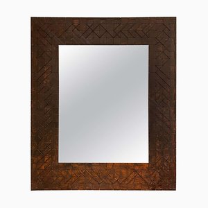 Mid-Century Brown Mirror