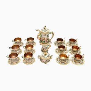 Vintage Italian China Tea Set by De Biagi Rs Marino, Set of 15