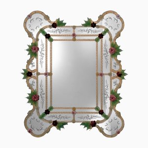 Specchio veneziano in vetro di Murano "San Barnaba" dei Fratelli Tosi Murano