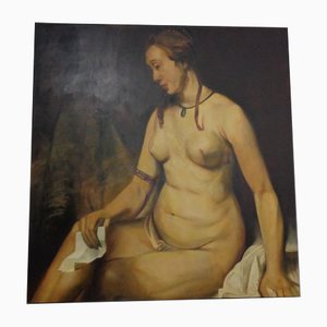 After Rembrandt, Fred Neumann, Bathsheba, Hambourg, 1990s, Huile sur Toile