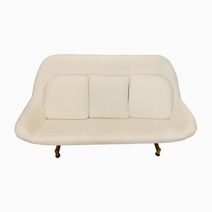 Egg Sofa in White Boucle Fabric from Greaves & Thomas, 1960s