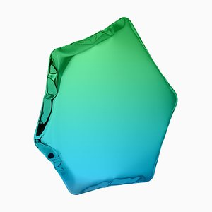 Sapphire Emerald Tafla C6 Sculptural Wall Mirror by Zieta