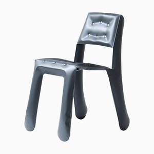 Graphite Carbon Steel Chippensteel 5.0 Sculptural Chair by Zieta