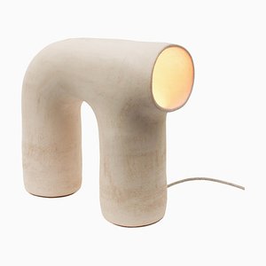 Arche #4 White Stoneware Lamp by Elisa Uberti