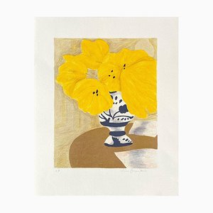 Pierre Boncompain, Bouquet Jaune au Vase De Sèvres, Litografia