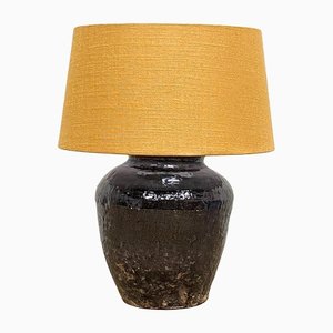 Vintage Table Lamp with Mustard Shade