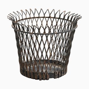 Mid-Century Modern Enameled Metal Basket by Mathieu Matégot, 1950s