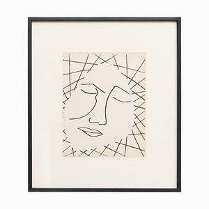 François Gilot, Untitled Face, 1951, Lithograph