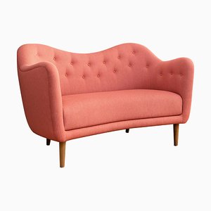 Wood and Fabric 46 Sofa Couch by Finn Juhl for Design M