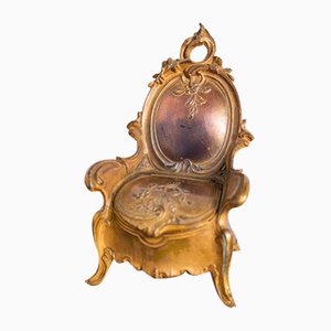 Miniature Model of Jewelry Box in Gilded Bronze