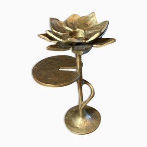 Brass Water Lily Candleholder, 1960s