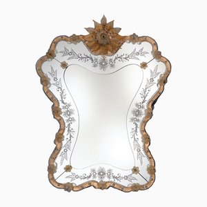 Specchio Casanova in vetro di Murano in stile veneziano di Fratelli Tosi