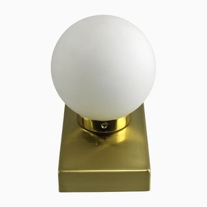 Glass Screen in Ball Shape on Brass Socket of Trio Table Lamp, 1990s
