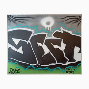 Pittura di Street Art, 2017, vernice spray