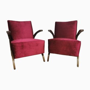 Set of Art Deco Armchairs by Jindrich Halabala