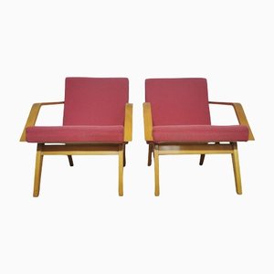 Set of Vintage Armchairs, Czechoslovakia