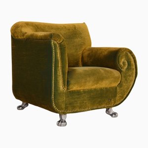 Green Velvet Armchair by Bretz Gaudi