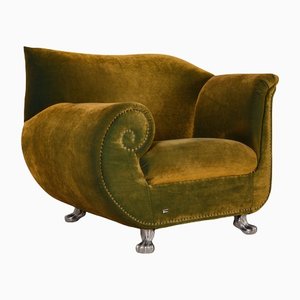 Green Velvet Armchair by Bretz Gaudi