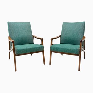 Mid-Century Eastern Bloc Lounge Chairs by Jiří Jiroutek for Interior Prague, Set of 2