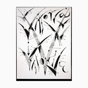 Rafael Alberti, Letter v, Original Lithograph, 1972