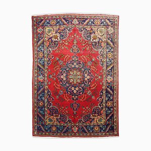 Light Red Tabriz Rug with Border and Medallion