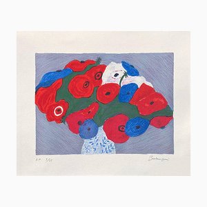 Pierre Boncompain, Bouquet Tricolore, Litografia su Arches Paper