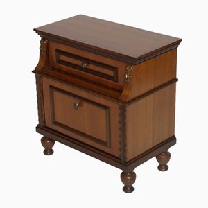Renaissance Style Bedside Table in Mahogany, 1940s