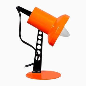 Lámpara de escritorio alemana en naranja de Brilliant Leuchten, años 50