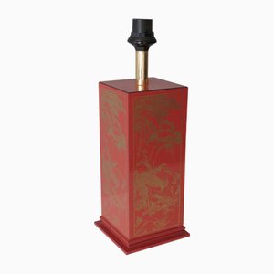 Base per lampada Mid-Century in legno laccato, Francia, anni '70