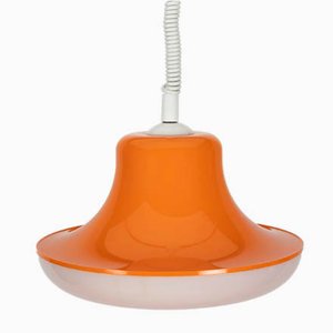 Space Age Orange and White Pendant Lamp