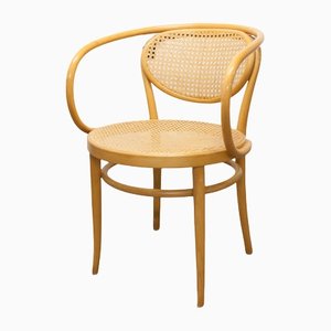 Honey Colored Cane 210 R Armchair from Thonet, 1994