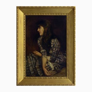 Angelo Granati, Ritratto di donna, Oil on Canvas, Framed