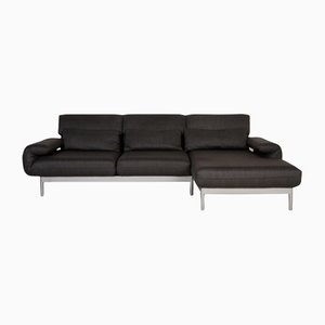 Anthracite Fabric Plura Corner Sofa with Relax Function from Rolf Benz