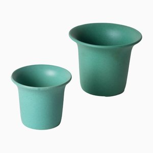 Vases en Céramique Verts par Richard Ginori pour San Cristoforo