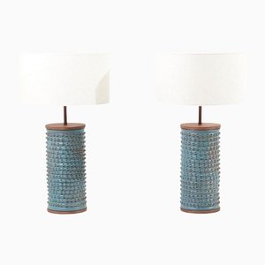 American Ceramic Table Lamps by Brent Bennett, Set of 2