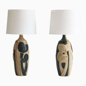 Big Danish Ceramics Table Lamps by Noomi Backhausen for Søholm, 1960s, Set of 2