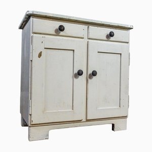 Brocante Low Cupboard in White, 1920s