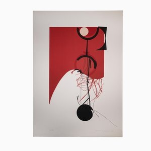 Gianni Polidori, Half Red, Litografía original, 1970