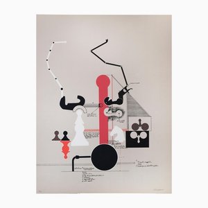 Lithographie Originale, Mario Persico, Verticalism, 1970